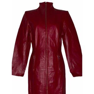 Newport News Long Leather Coat-MFS272